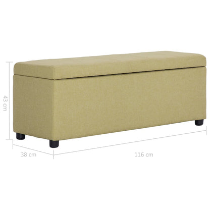 Panca con Vano Portaoggetti 116 cm Verde in Poliestere | homemem39