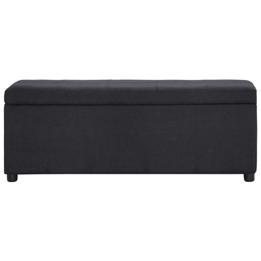Panca con Vano Portaoggetti 116 cm Nera in Poliestere | homemem39