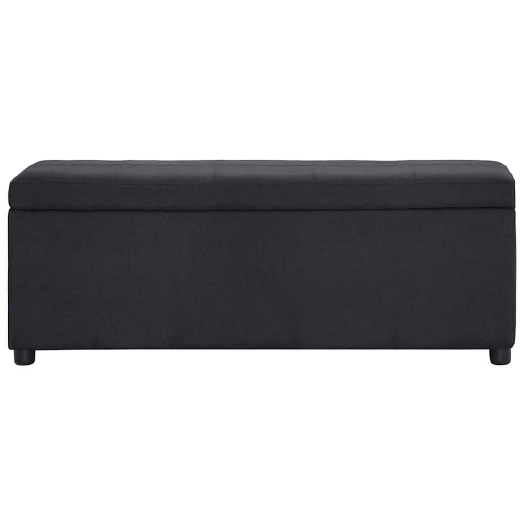 Panca con Vano Portaoggetti 116 cm Nera in Poliestere