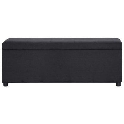 Panca con Vano Portaoggetti 116 cm Nera in Poliestere