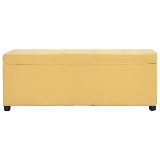 Panca con Vano Portaoggetti 116 cm Gialla in Poliestere