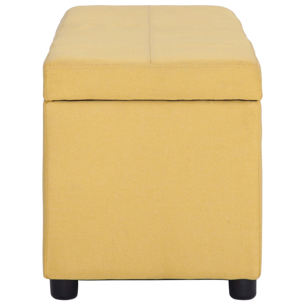 Panca con Vano Portaoggetti 116 cm Gialla in Poliestere | homemem39