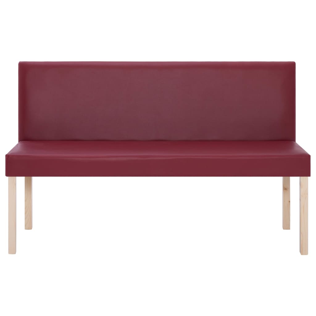 Panca 139,5 cm Rosso Vino in Similpelle | homemem39