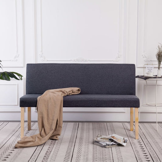 Panca 139,5 cm Grigio Scuro in Poliestere | homemem39