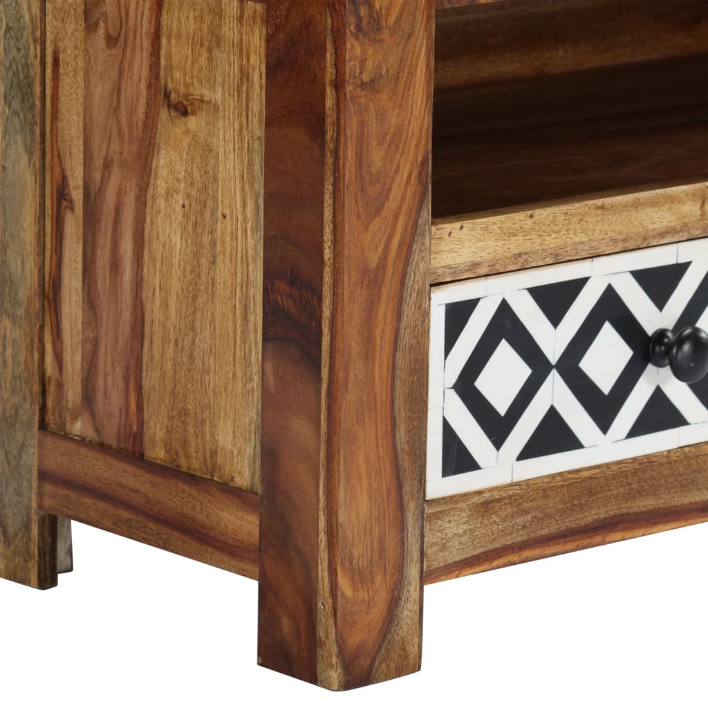 Mobile Porta TV 120x30x40 cm in Legno Massello di Acacia - homemem39