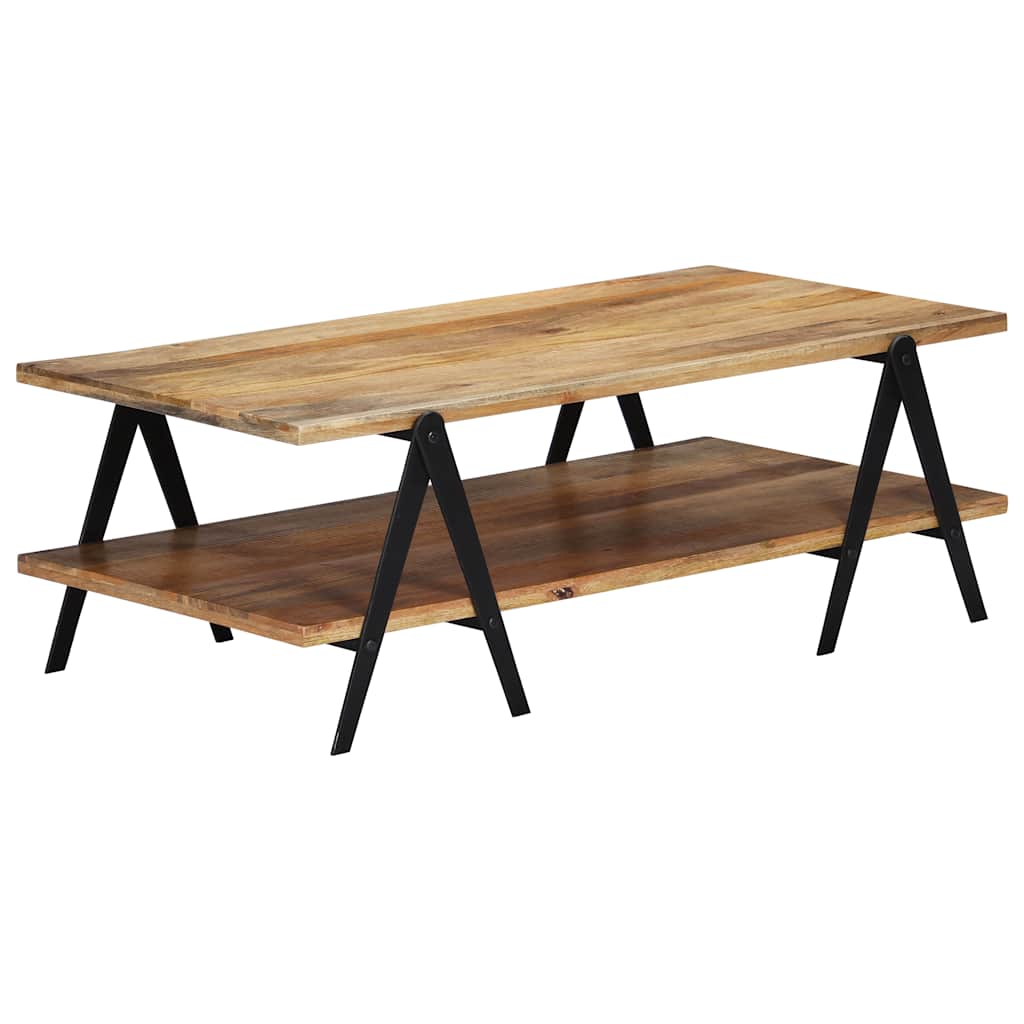Tavolino da Salotto 115x60x40 cm in Legno Massello di Mango | homemem39