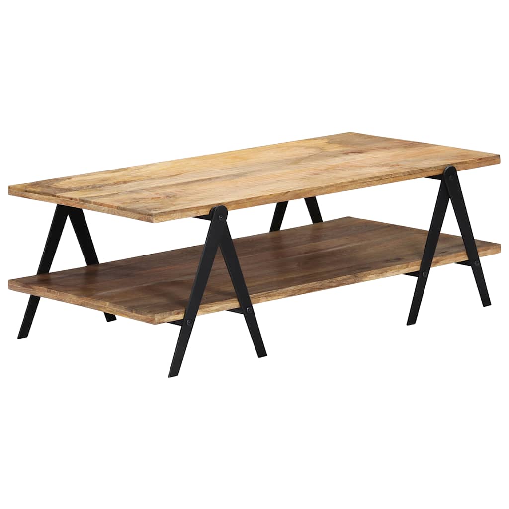 Tavolino da Salotto 115x60x40 cm in Legno Massello di Mango | homemem39