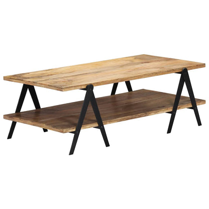 Tavolino da Salotto 115x60x40 cm in Legno Massello di Mango | homemem39