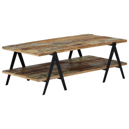 Tavolino da Salotto 115x60x40 cm in Legno Massello di Recupero | homemem39