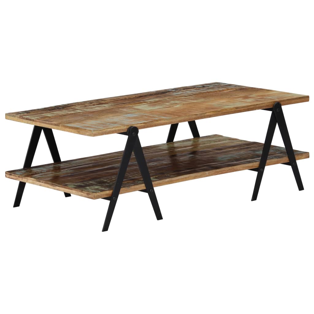 Tavolino da Salotto 115x60x40 cm in Legno Massello di Recupero | homemem39