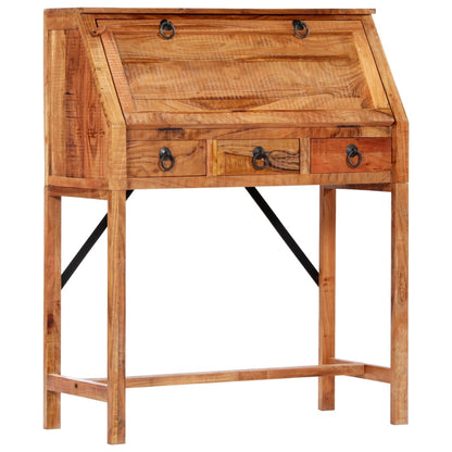 Scrivania 90x40x107cm in Legno Massello di Acacia | homemem39