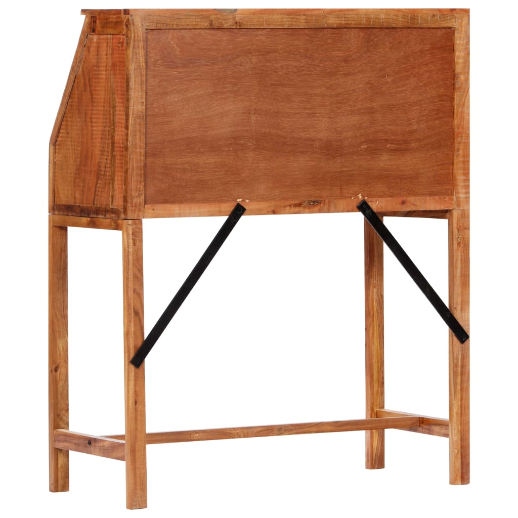 Scrivania 90x40x107cm in Legno Massello di Acacia | homemem39