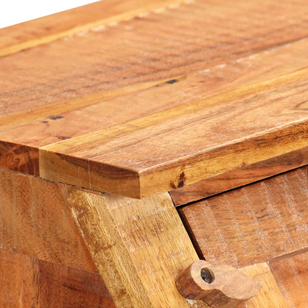 Scrivania 90x40x107cm in Legno Massello di Acacia | homemem39