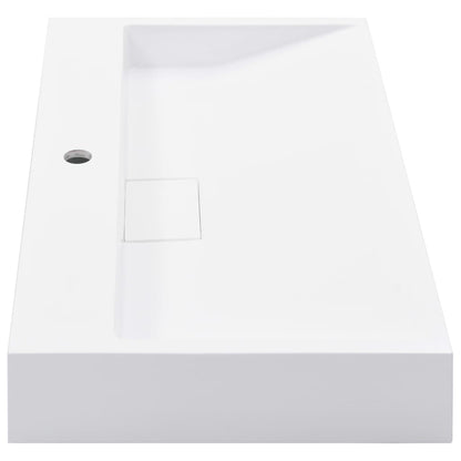 Lavandino 80x46x11 cm Blocco in Marmo/Minerale Bianco