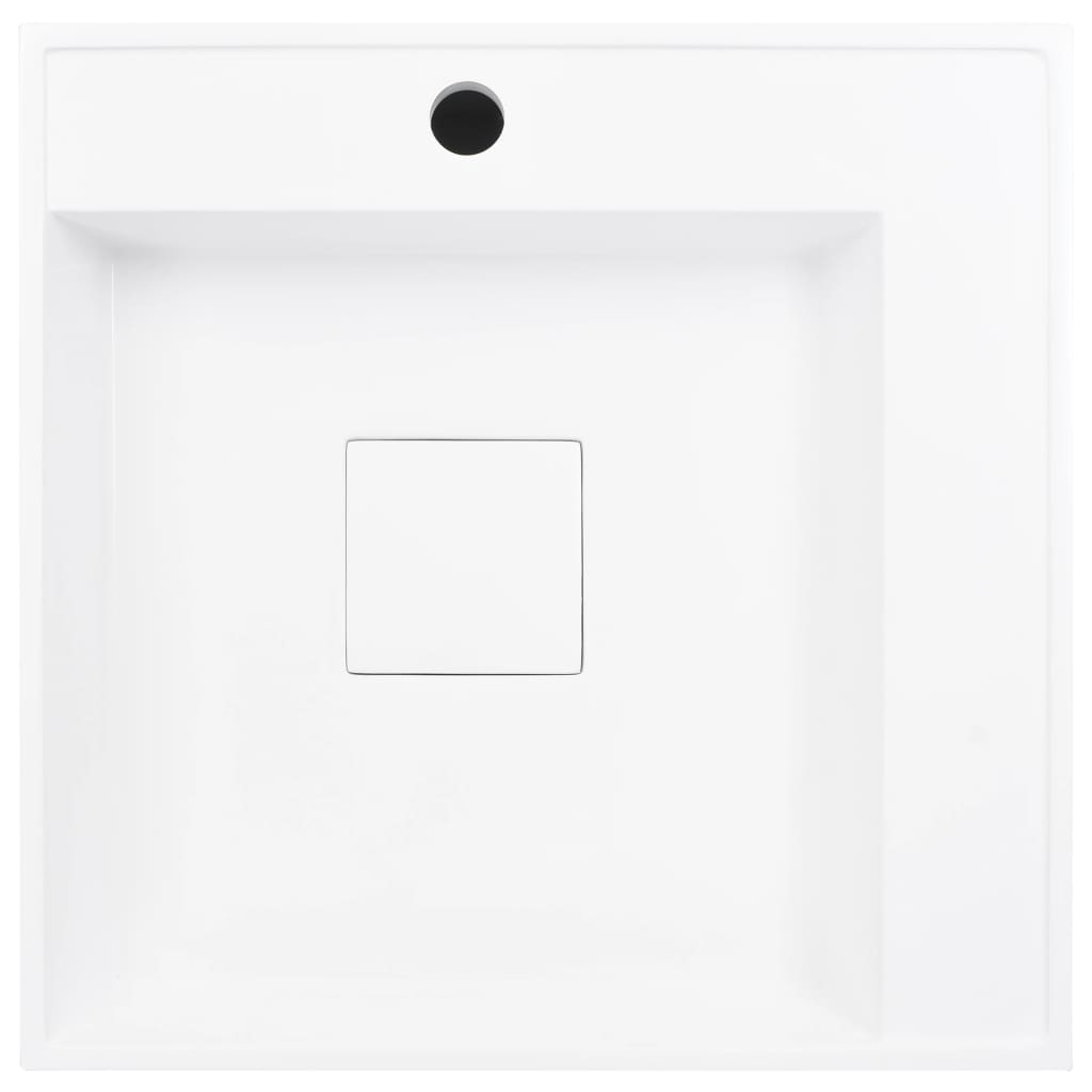 Lavandino 50x50x12,3 cm Blocco in Marmo/Minerale Bianco - homemem39