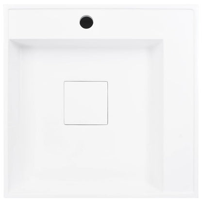 Lavandino 50x50x12,3 cm Blocco in Marmo/Minerale Bianco - homemem39