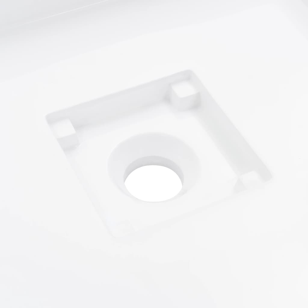 Lavandino 50x50x12,3 cm Blocco in Marmo/Minerale Bianco - homemem39