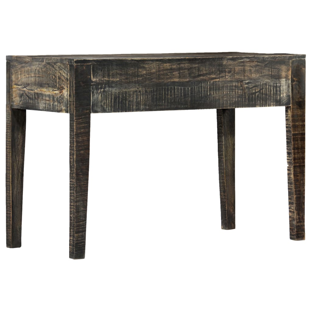 Scrivania Nera 110x50x75cm in Legno Massello di Mango
