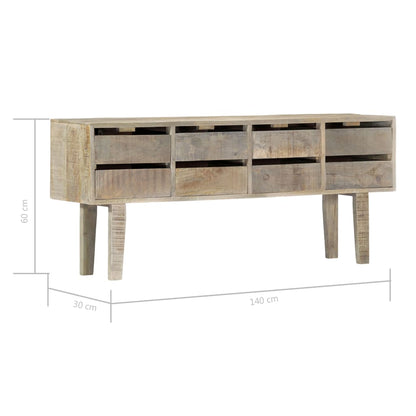 Credenza 140x30x60 cm in Legno Massello di Mango - homemem39