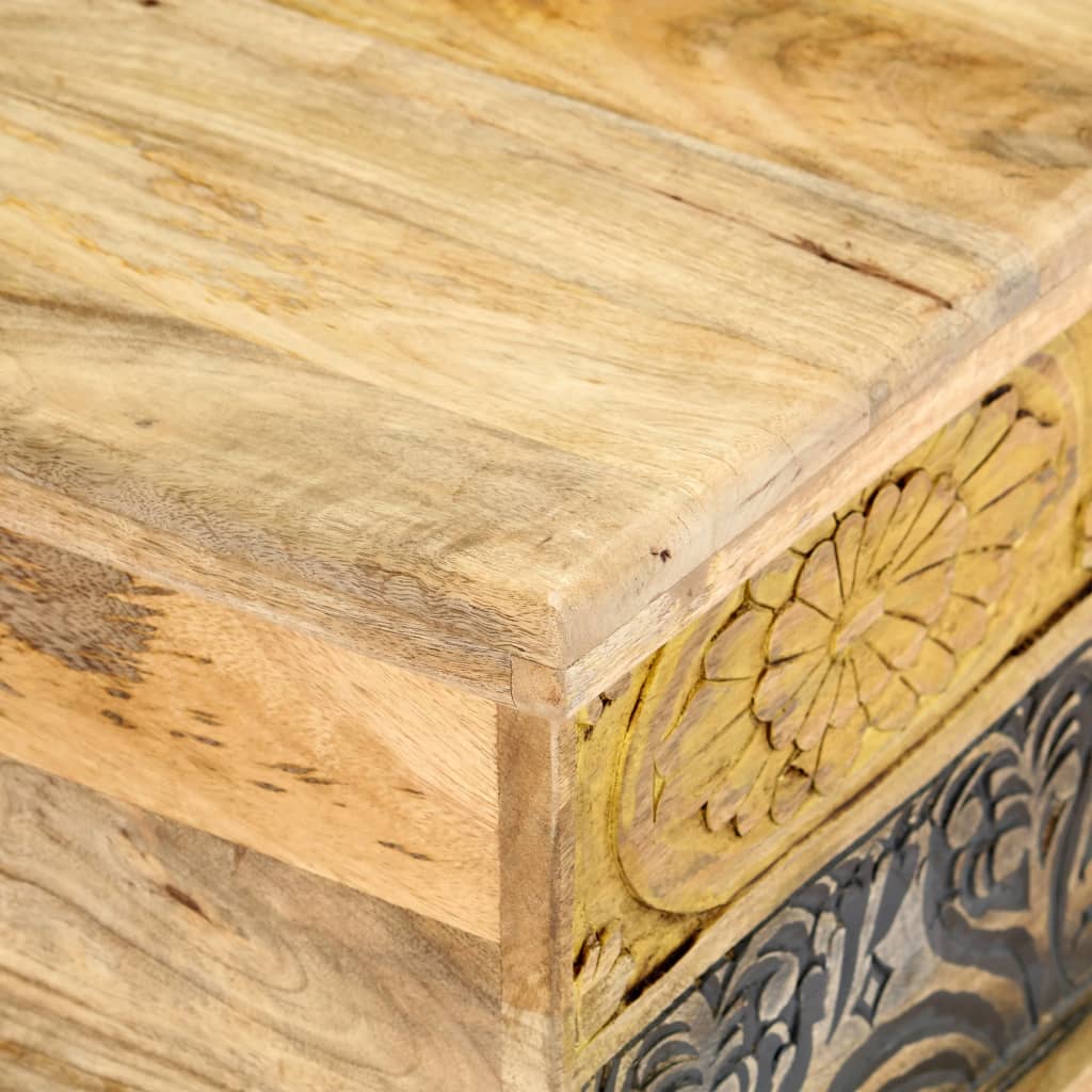 Tavolino da Salotto 100x50x35 cm in Legno Massello di Mango | homemem39