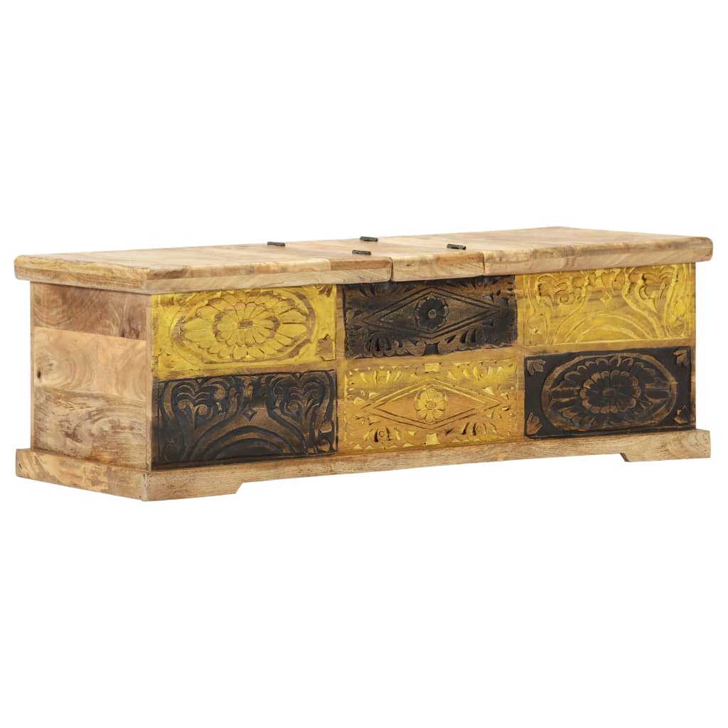 Tavolino da Salotto 100x50x35 cm in Legno Massello di Mango | homemem39