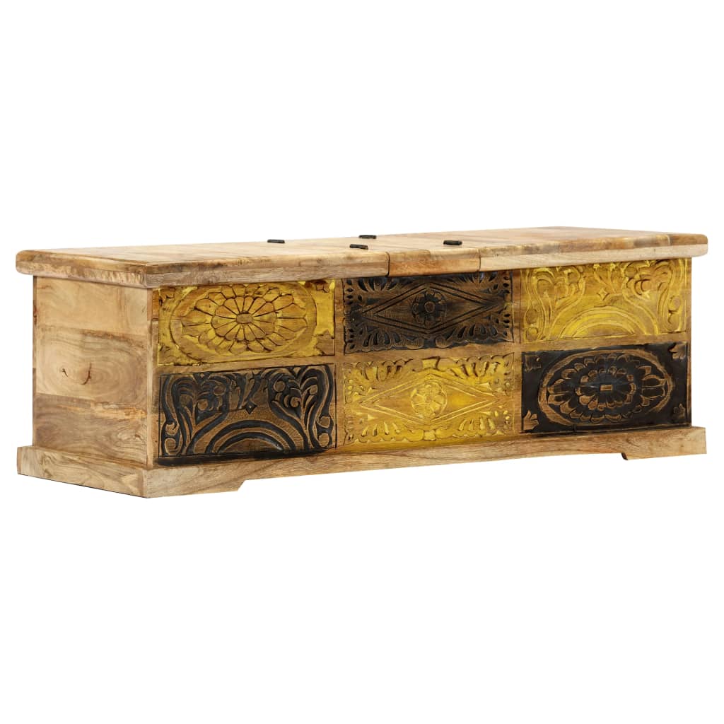 Tavolino da Salotto 100x50x35 cm in Legno Massello di Mango | homemem39
