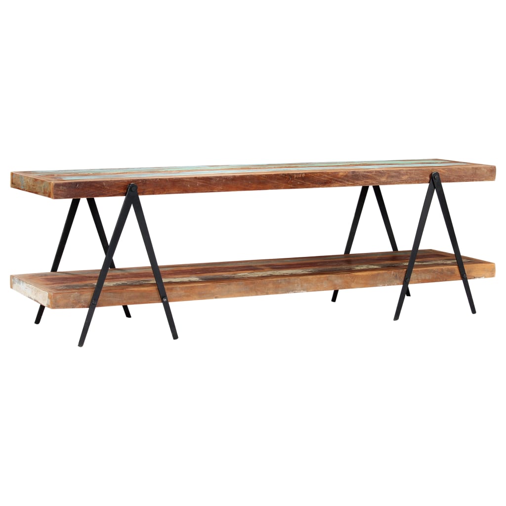 Mobile Porta TV 160x40x50 cm in Legno Massello di Recupero - homemem39