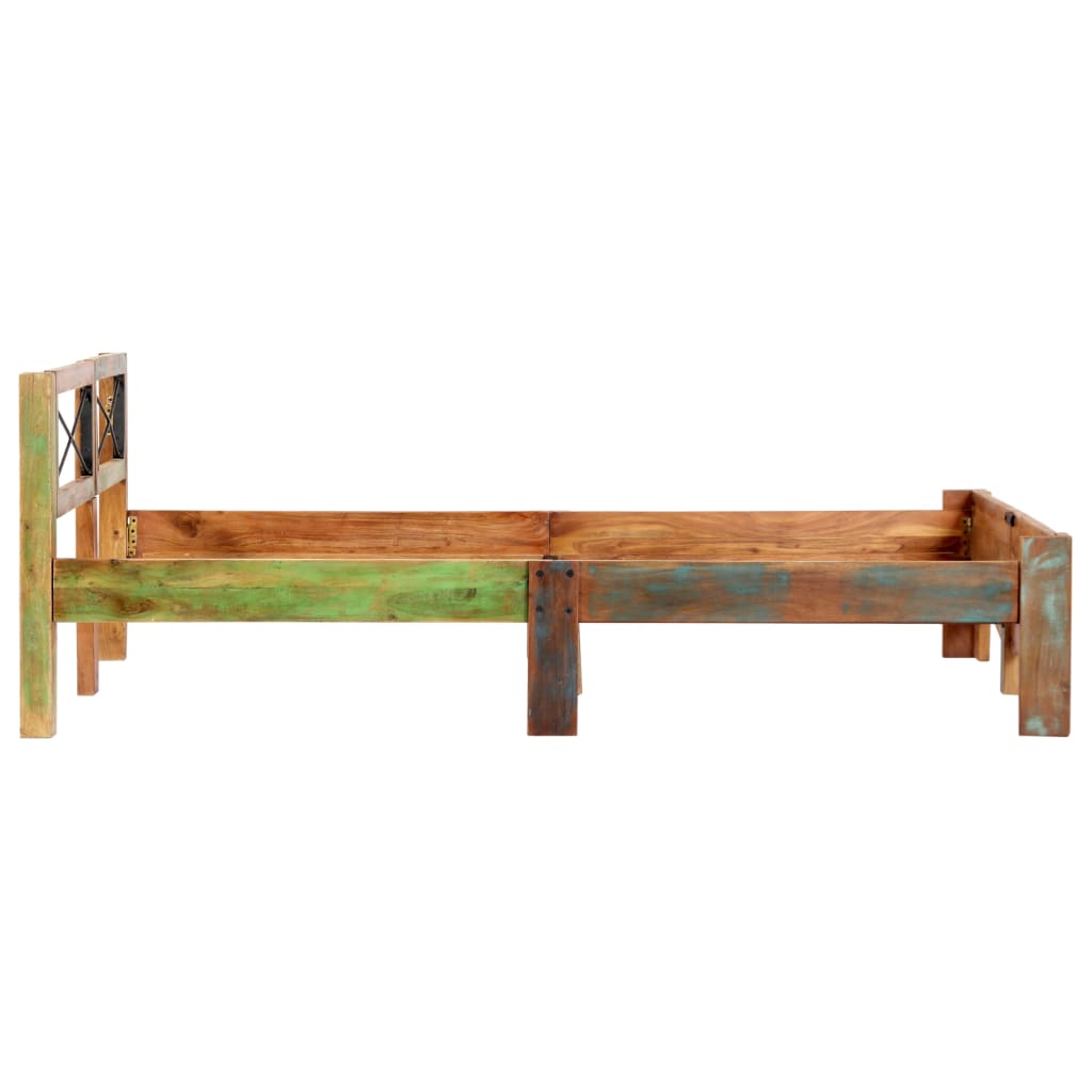 Giroletto senza Materasso in Legno di Recupero 140x200 cm | homemem39