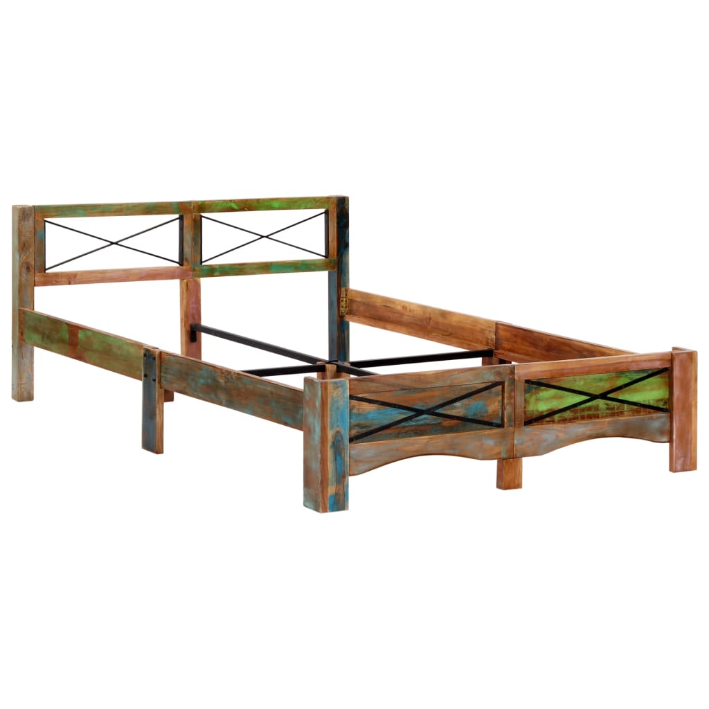 Giroletto senza Materasso in Legno di Recupero 140x200 cm | homemem39