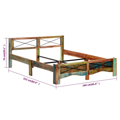 Giroletto senza Materasso in Legno di Recupero 160x200 cm