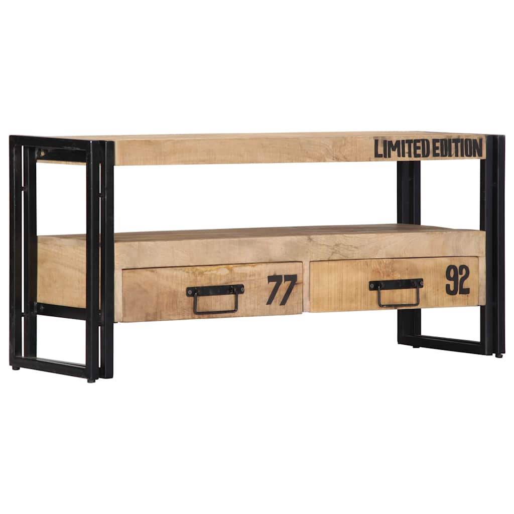 Mobile Porta TV 100x30x45 cm in Legno Massello di Mango | homemem39