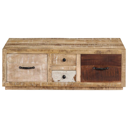 Tavolino da Salotto 90x60x30 cm in Legno Massello di Mango | homemem39