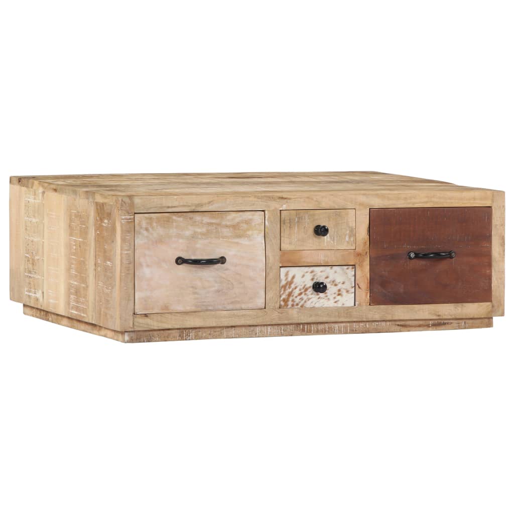 Tavolino da Salotto 90x60x30 cm in Legno Massello di Mango | homemem39