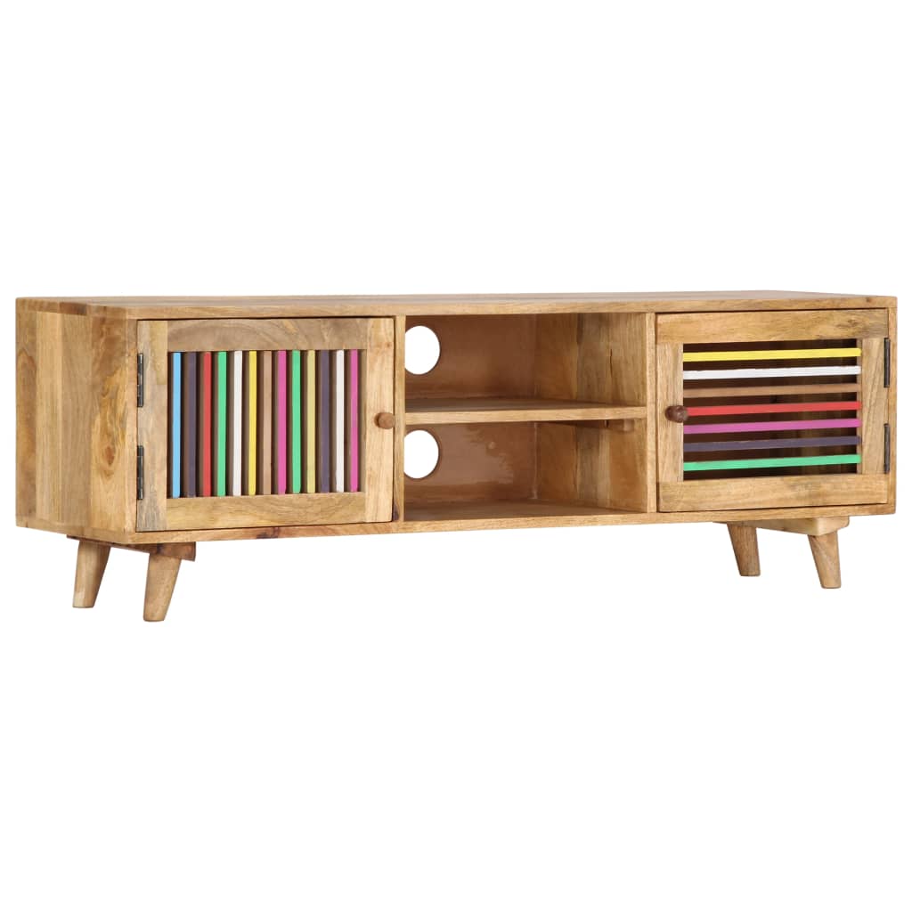 Mobile Porta TV 120x30x40 cm in Legno Massello di Mango | homemem39