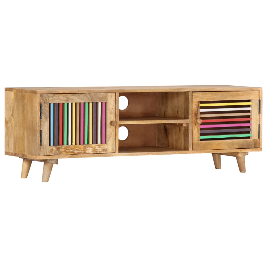 Mobile Porta TV 120x30x40 cm in Legno Massello di Mango | homemem39