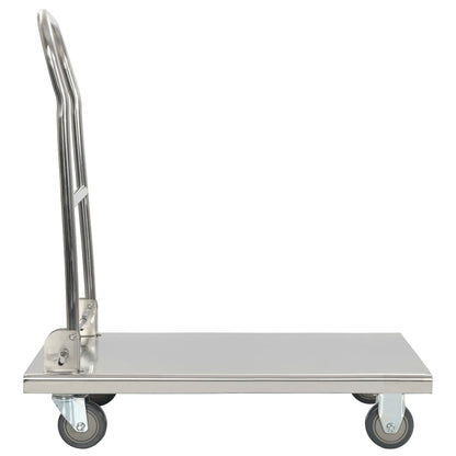 Carrello di Trasporto Argento 82x53x86 cm Acciaio Inossidabile