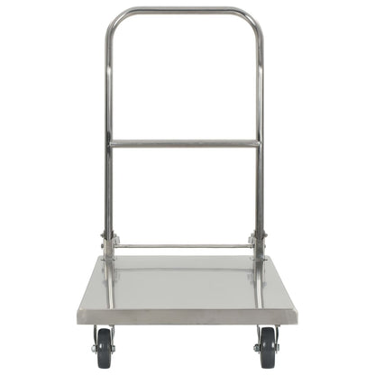 Carrello di Trasporto Argento 82x53x86 cm Acciaio Inossidabile