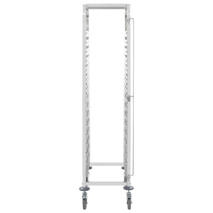 Carrello da Cucina per 16 Vassoi 38x55x163 cm in Acciaio Inox