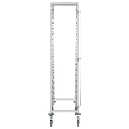 Carrello da Cucina per 16 Vassoi 38x55x163 cm in Acciaio Inox