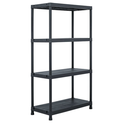 Scaffali 2 pz 60x30x138 cm Nero in Plastica