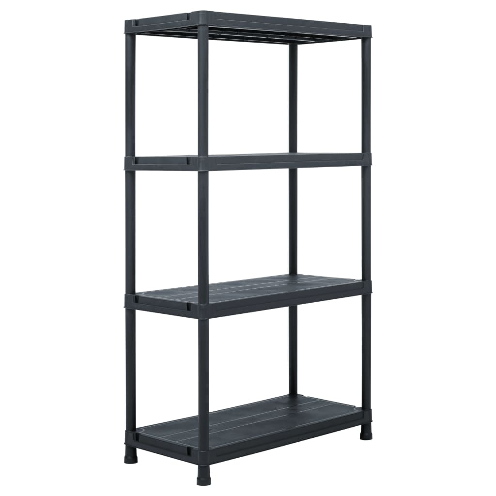 Scaffali 2 pz 60x30x138 cm Nero in Plastica - homemem39