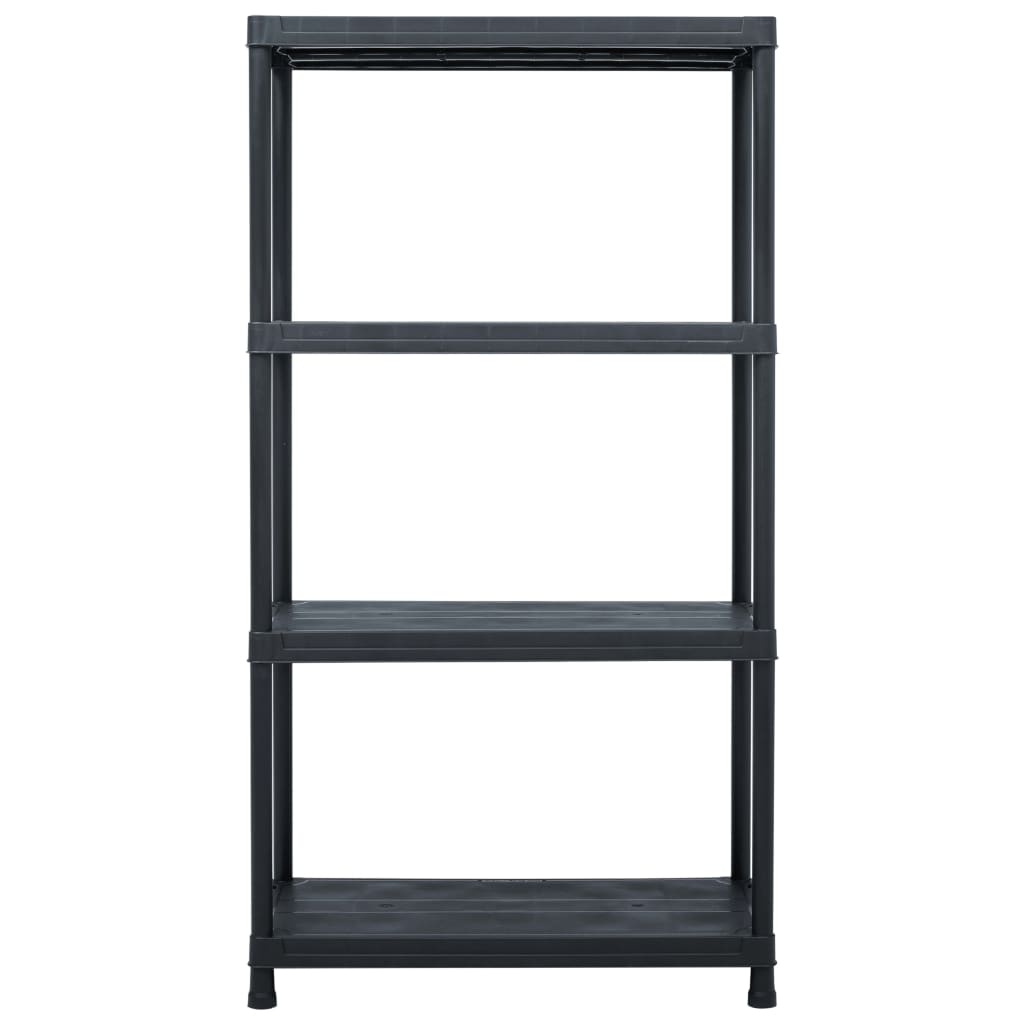 Scaffali 2 pz 60x30x138 cm Nero in Plastica