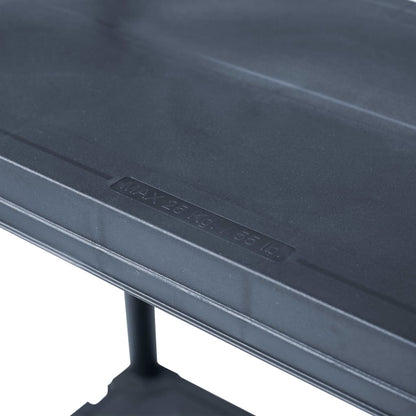 Scaffali 2 pz 60x30x138 cm Nero in Plastica | homemem39