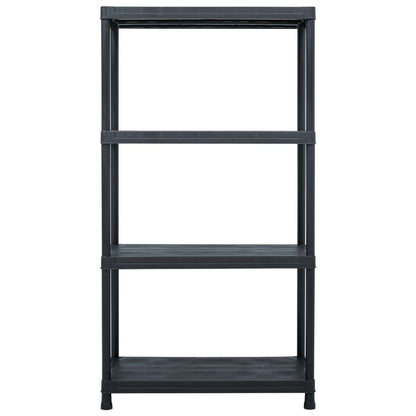 Scaffali 5 pz 60x30x138 cm Nero in Plastica