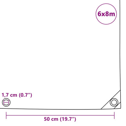 Telone 650 g/m² 6x8 m Grigio | homemem39