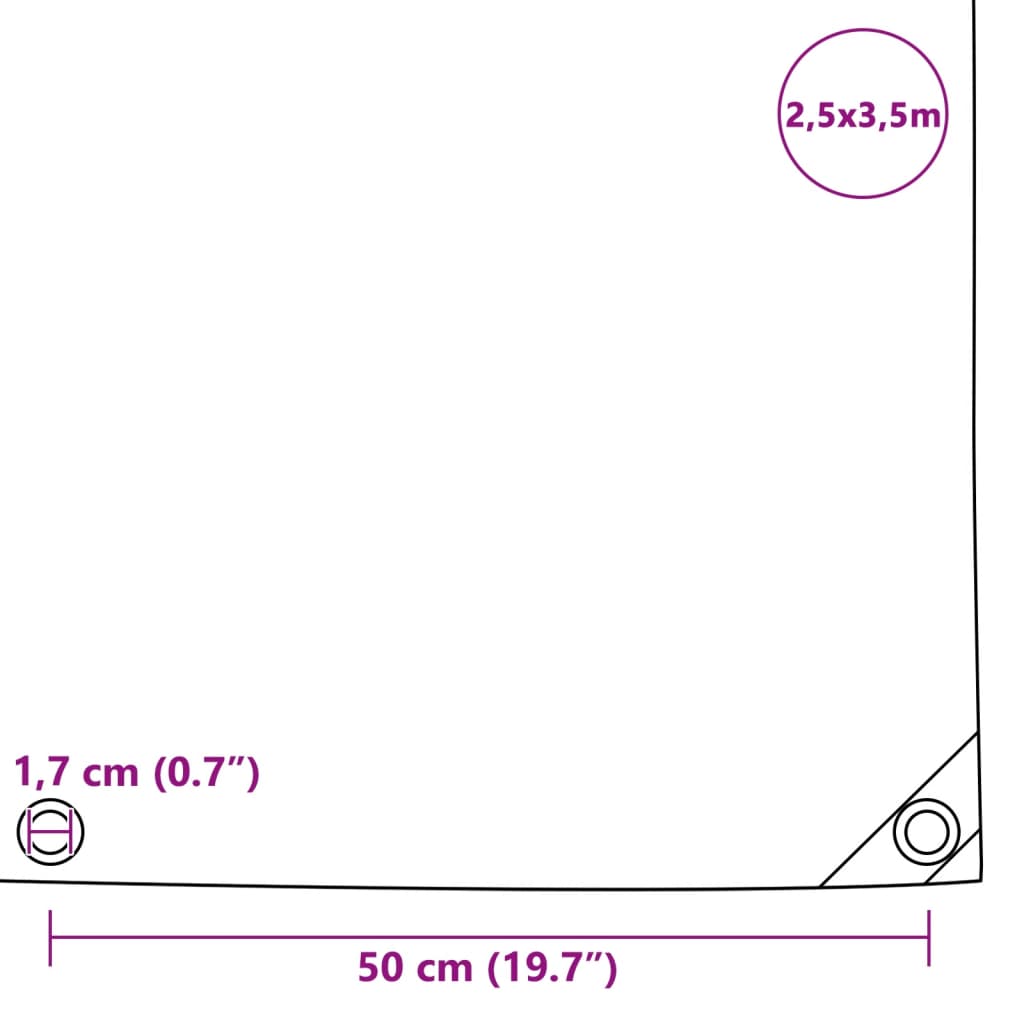 Telone 650 g/m² 2,5x3,5 m Blu | homemem39