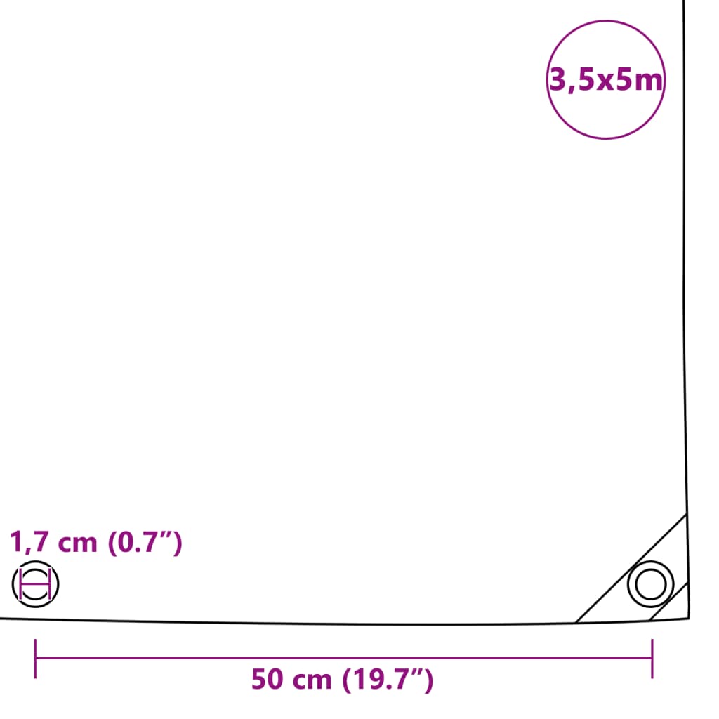 Telone 650 g/m² 3,5x5 m Blu - homemem39