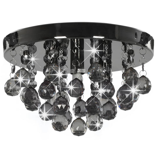 Lampadario con Perle Fumé Tondo Nero G9 - homemem39