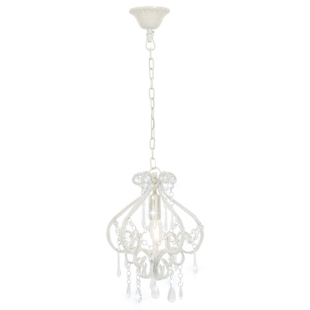 Lampadario con Perle Bianco Rotondo E14 - homemem39