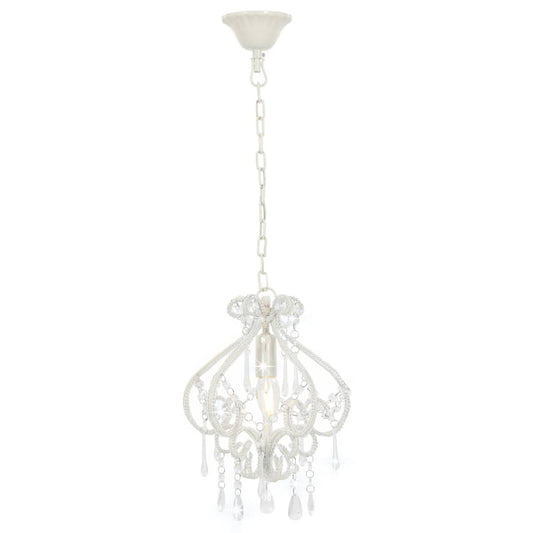 Lampadario con Perle Bianco Rotondo E14 - homemem39